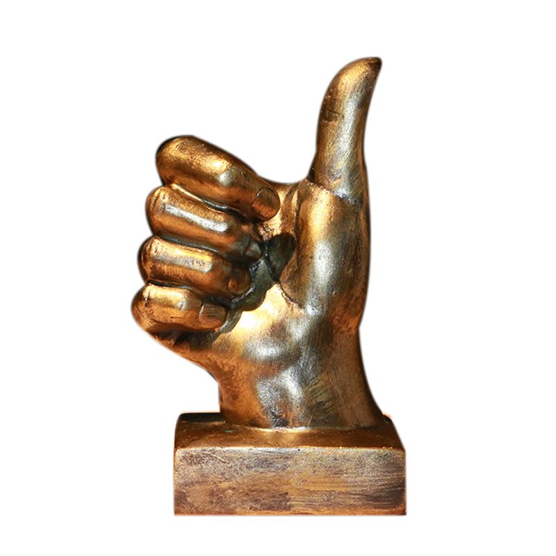 Finger Model Positive Energy Europe Vintage Desk Resin Gesture Ornament Figurine Home Decorative Accessories Craft Miniature-15cm
