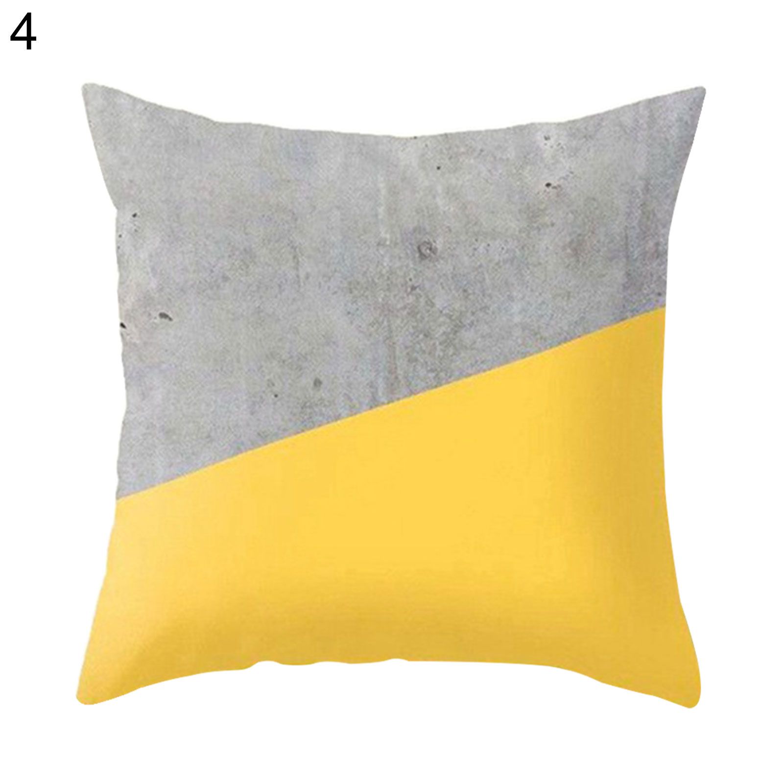 Pillow Cover Geometric Print Washable Polyester Bedding Decorative Pillowslip Home Decor