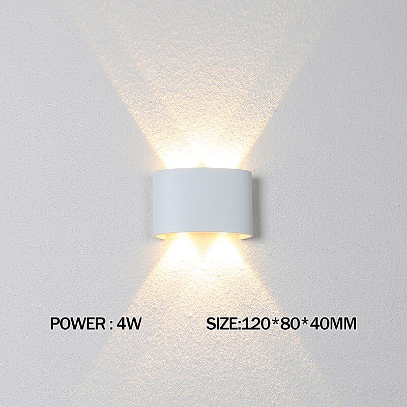 LED Wall Lamp Outdoor Waterproof Garden Light Aluminum Modern Nordic Indoor Wall Sconce Lamps 85-265V 12W 10W 8W 6W 4W 2W IP65