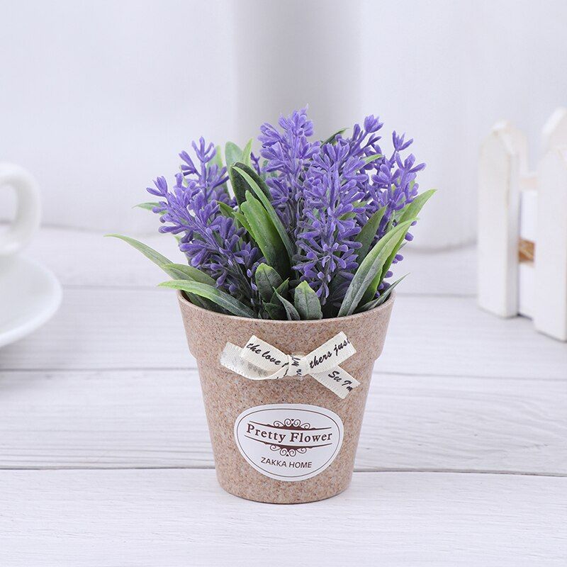 Artificial Flowers Xmas Party Decor Faux Fake Flowers Wedding Home Potted Flowers Decor bonsai
