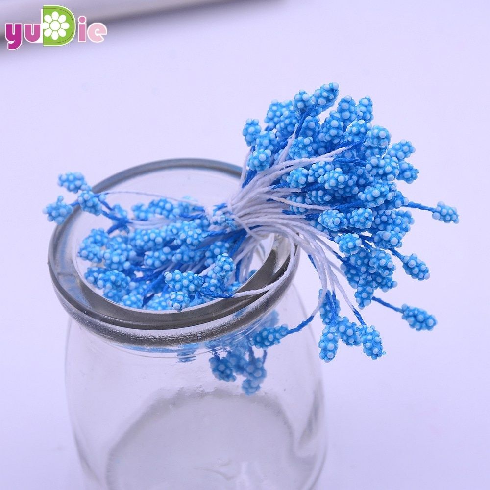 300PCS/lot wholesale Multicolor DIY Foam flower 5mm stamen cake decoration and DIY pistil stamen