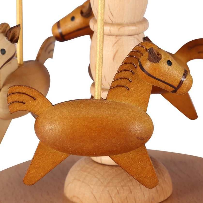 Musical Wood Crafts Wooden Vintage Box Beautiful Turn Horse Shaped Christmas Gifts Home Decor