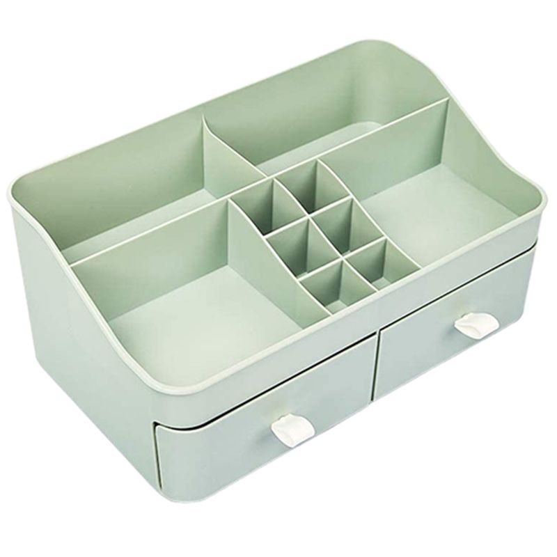 Desktop Cosmetic Storage Case,Makeup Organizer Vanity Box,Multifunctional Collection Display with Drawer,Space- Saving