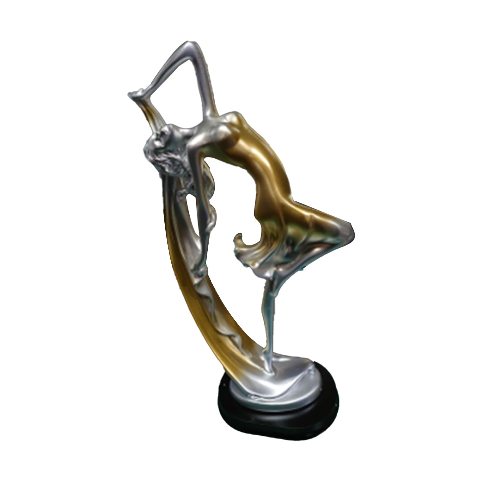 Vintage Ballet Dancing Girl Figure Statue Resin Craft Desktop Ornament Decor