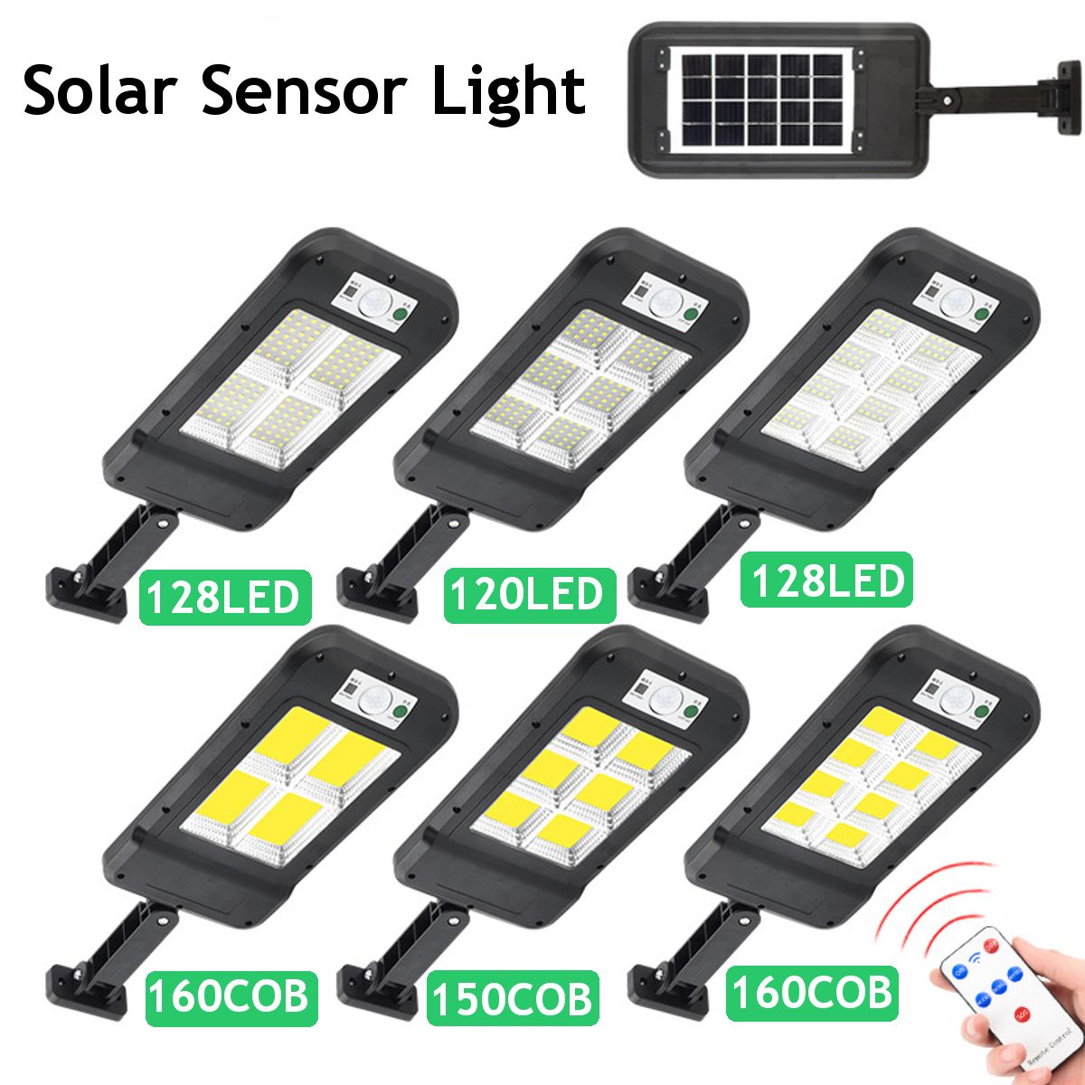 120/128LED 150/160COB Solar Street Light PIR Lamp Motion Sensor Outdoor IP67 Waterproof Solar Light