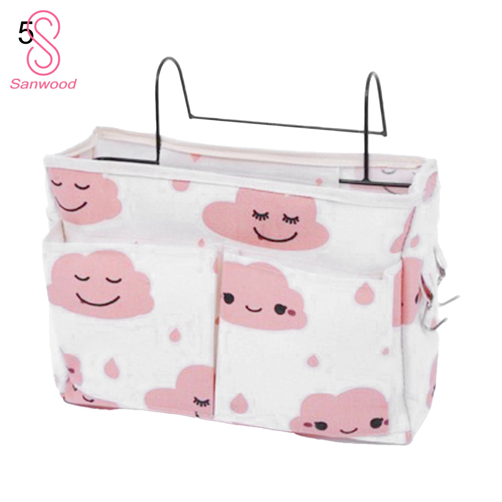 Storage Basket Large Capacity Bedside Durable Hook Storage Basket