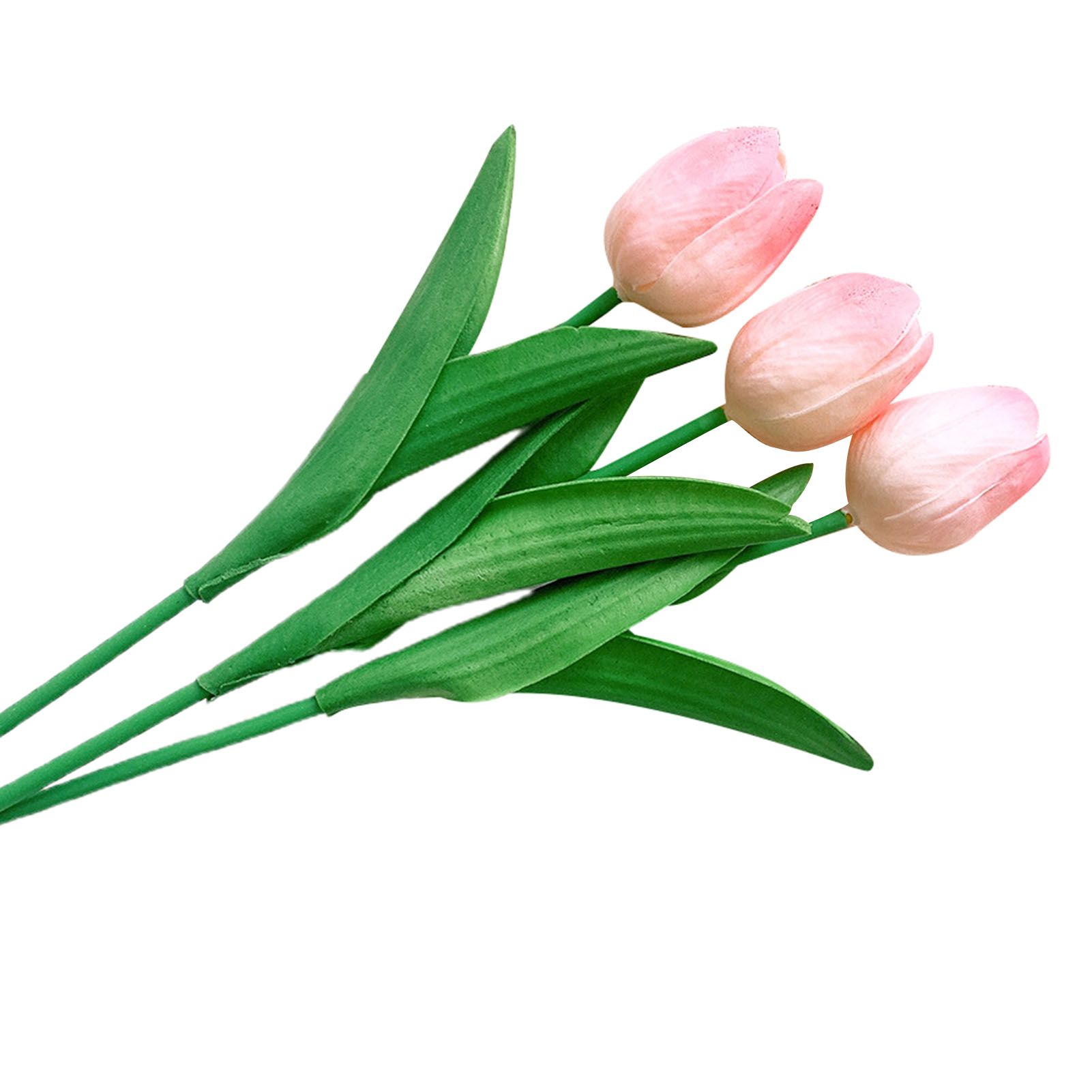Flower Handicraft Durable Aesthetic Bright-colored Artificial Tulip