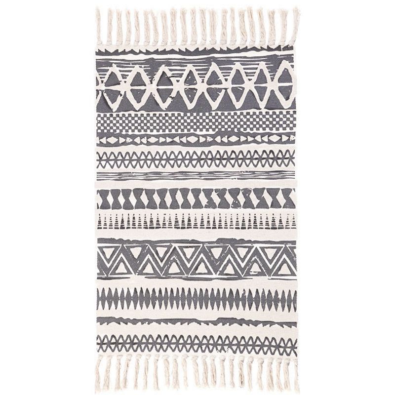 Bohemian Carpet Home Living Room Nordic Geometric Tassel Woven Retro Area Small Rug Bedside Decorative Blanket Floor Mat