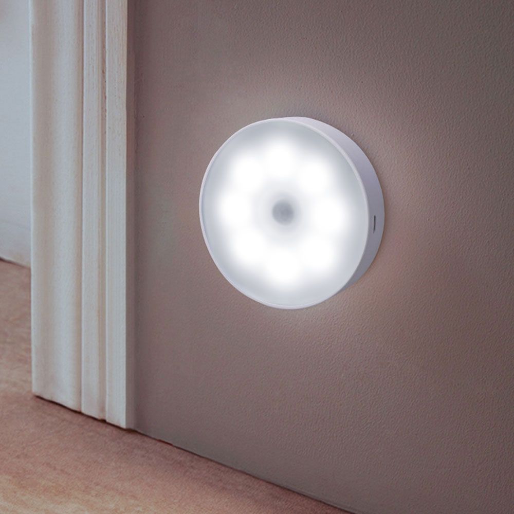 Motion Sensor LED Rechargeable Night Light Wireless Energy-saving LED Body Induction Lamp Bedroom Washroom hot sell