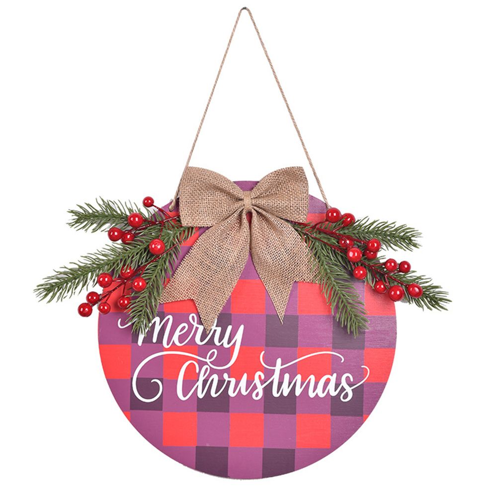 Wooden Welcome Christmas Sign Porch Decoration Rustic Door Outdoor Hanging Vertical Sign Front Door Decoration B