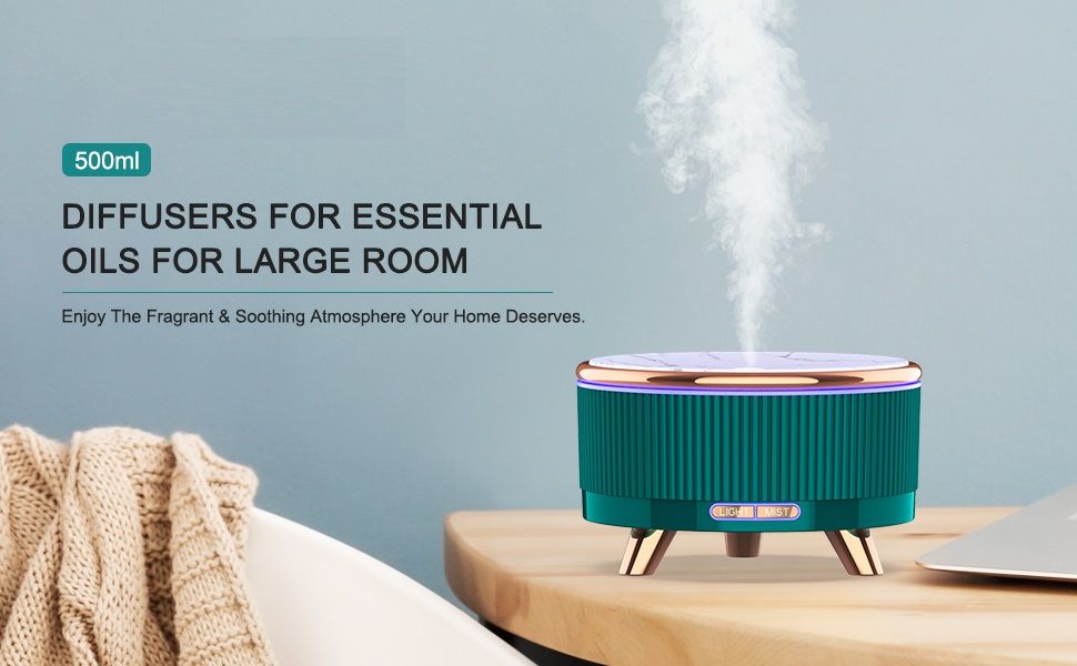 500ML Ultrasonic Essential Oil Diffusers Aromatherapy Diffuser7 Colors Changed