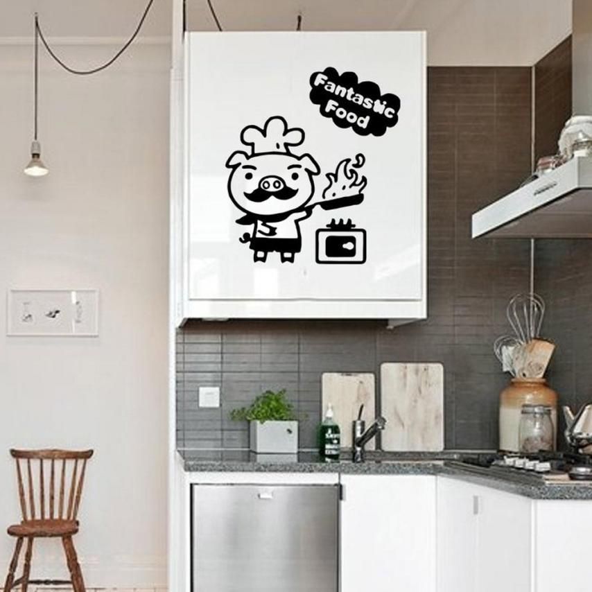 Fantastic Food Sticker Living Room Bedroom Backdrop Wall Decorative Decal