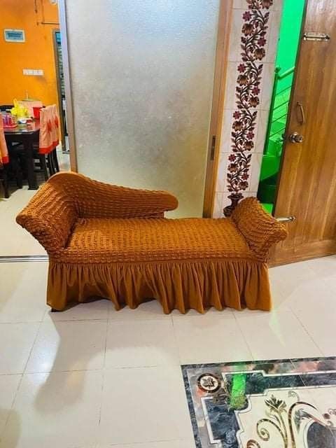 Solid Color Divan Cover Room Decor