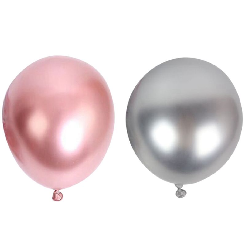 100Pcs 10 Inch Metallic Latex Balloons Thick Chrome Glossy Metal Pearl Balloon Globos Rose aurum & galactic