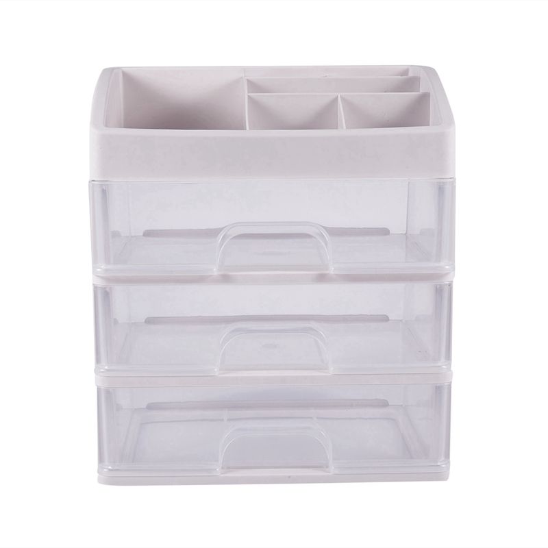 Transparent Cosmetic Makeup Jewelry Stationery Drawers Storage Rack Box Organizer For School Office