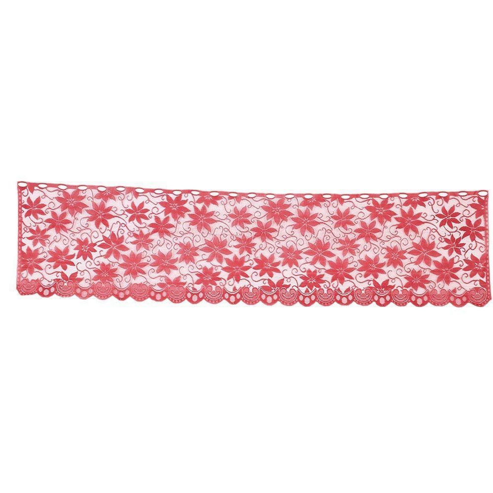 Beautiful Flower Christmas Lace Curtain Door Window Drape Home Xmas Decoration