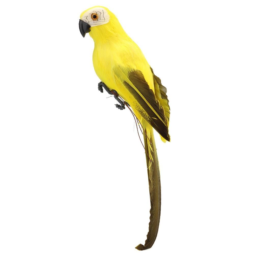 28cm Handmade Simulation Parrot Creative Feather Lawn Figurine Ornament  Bird Garden Bird Prop Decoration Miniature