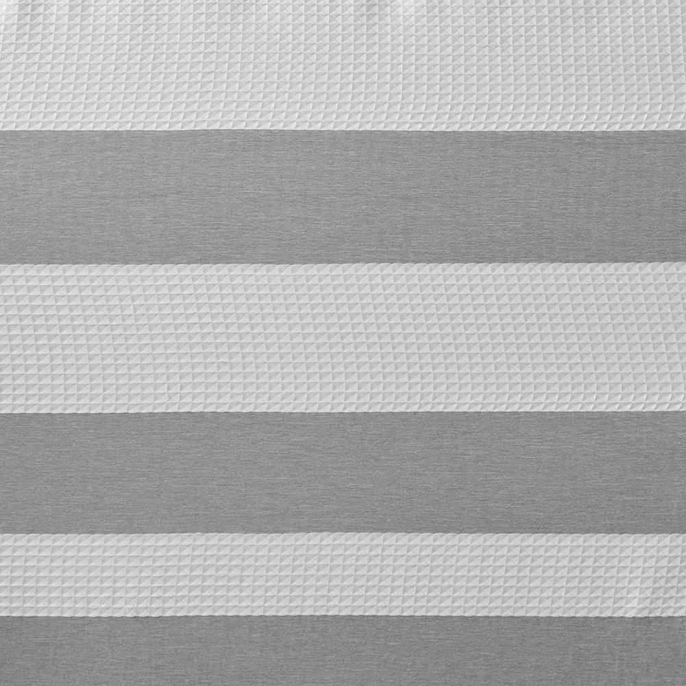 Waterproof Polyester Stripe Anti Mould Bathroom Shower Curtain Liner with Hook