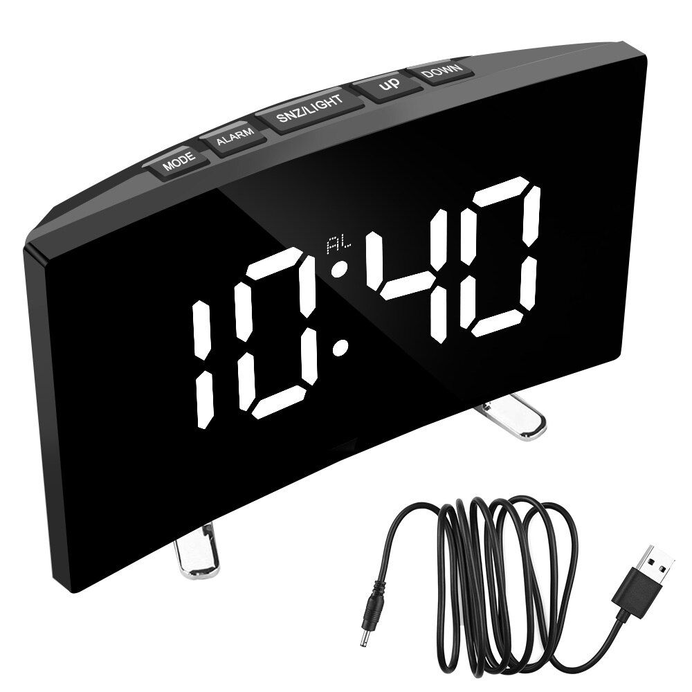 Digital Alarm Clock LED Screen Alarm Clocks For Kids Bedroom  Dimmabl Table Clock Home Decor LED Clock Temperature display