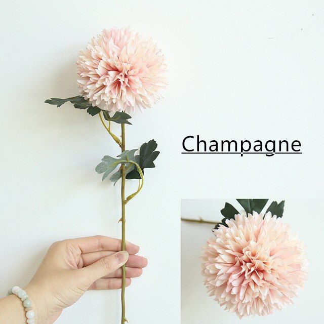 Dandelion flower ball pompom simulation artificial flower home Christmas decor wedding holding flower road lead fake flower wall