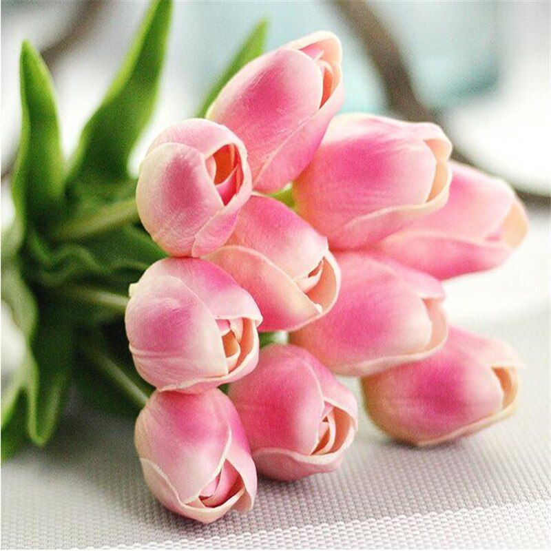 1PC Beautiful Tulip Artificial PU Flowers Floral Party Spring Wedding Decoration Marriage Fake Flower Home Decor