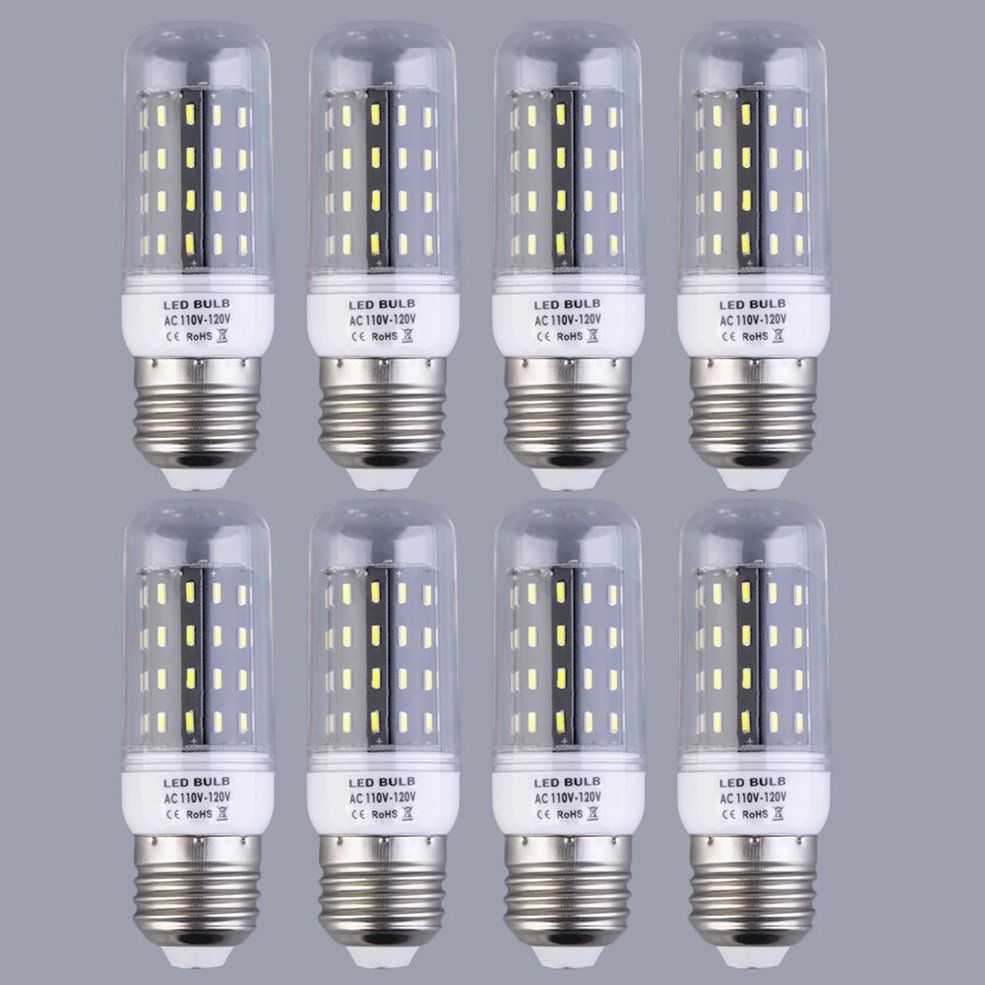 8x Durable Warm White/White E27 LED 5W 4014 SMD Cover Corn Light Lamp Bulb