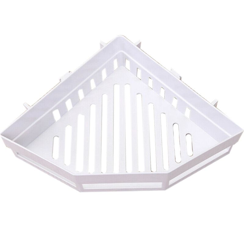 Suction Wall Triangular Shower Caddy Shelf Bathroom Corner Bath Rack Storage Holder Organizer Shelves