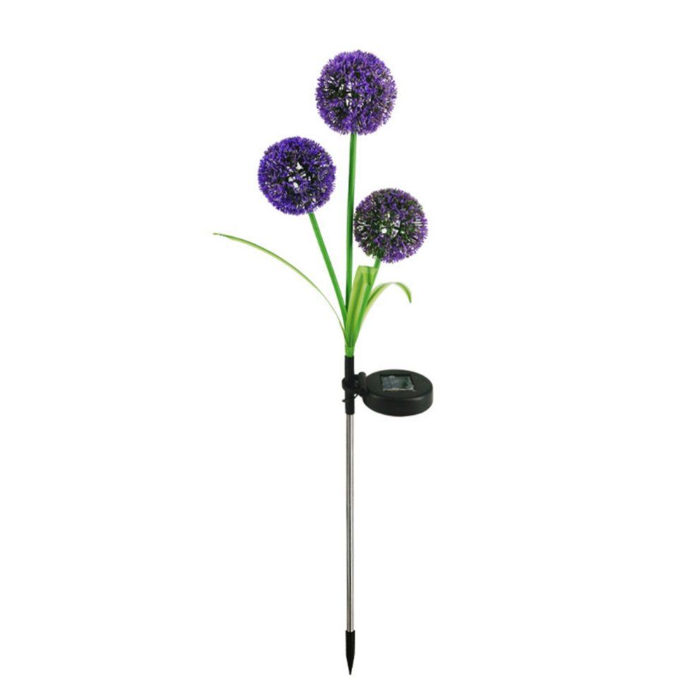 Solar Dandelion Flower Ball Light Garden  Flower Ground Landscape