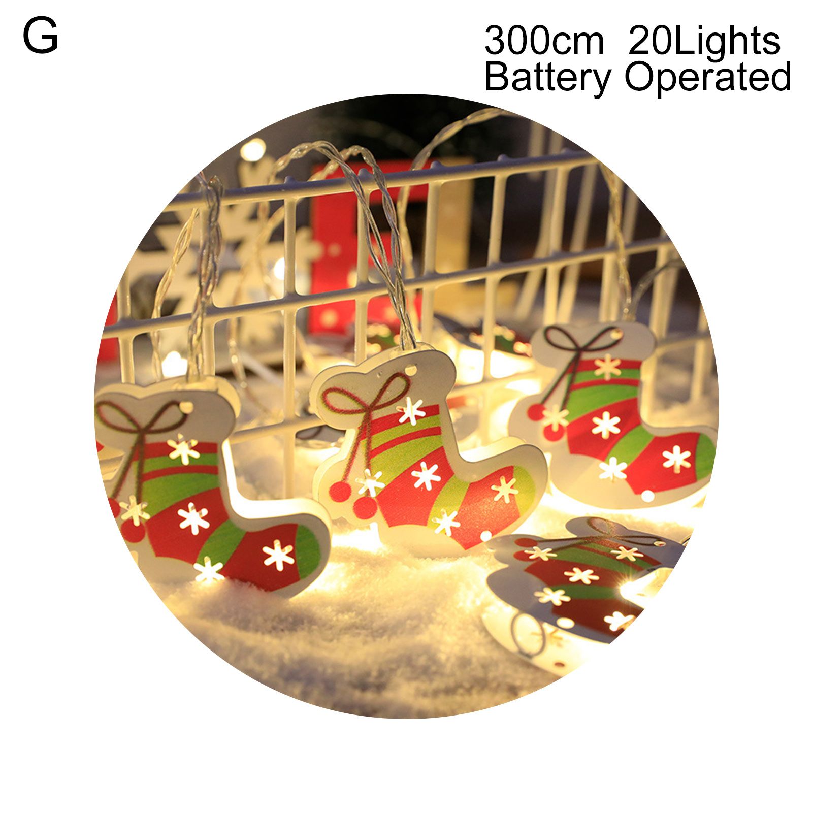 Christmas LED Light Low Power Consumption Christmas Elk Deer Stocking Wrought Iron Festive Light