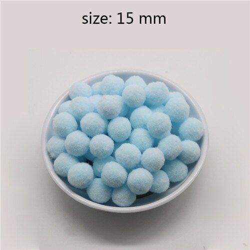 Wholesale 560 Pcs 15mm PompomsFur Plush Ball Handcraft DIY Jewelry Home Decoration Wedding Garment Decoration Festival Supplies