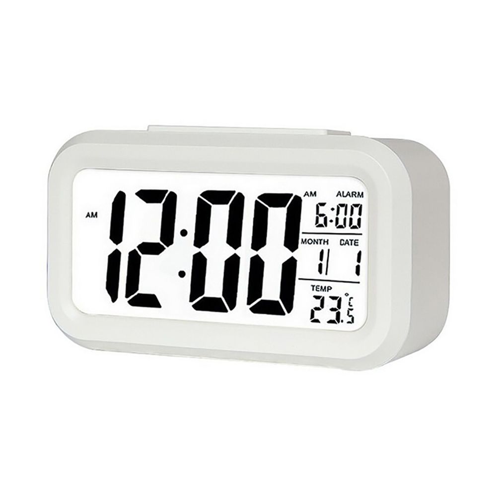 Ehousehold Desktop Digital LCD Display Calendar Thermometer Electronic Snooze Alarm Clock
