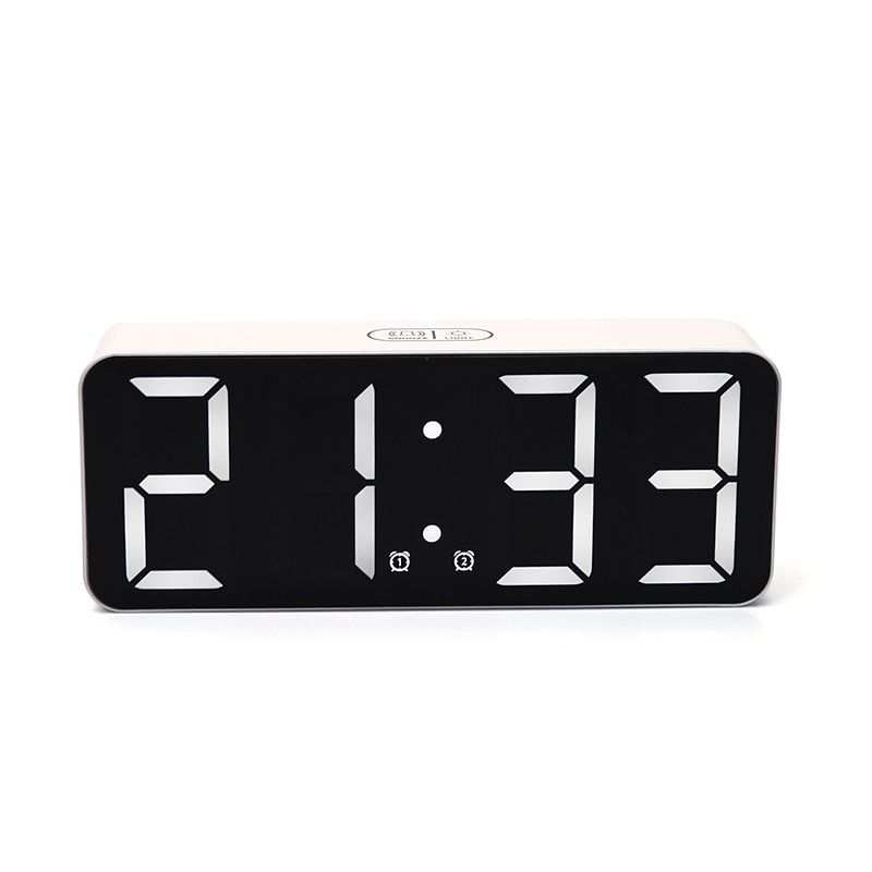 LED Digital Alarm Clock Temperature Date Display Desktop Mirror Clocks Home Table Decoration Electronic Clock