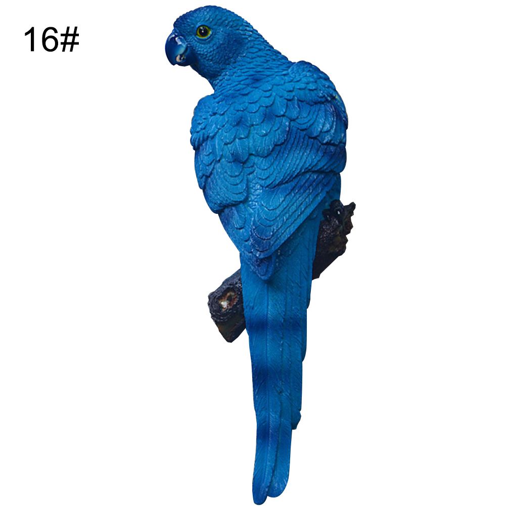 Simulation Parrot Bird SculptureResin Craft Wall Hanging Garden Decoration