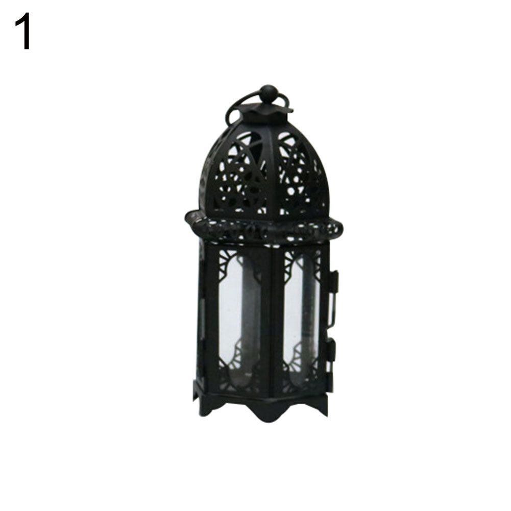 Vintage Glass Candle Holder Cage Lantern Hollow Candlestick Wedding Home Decor