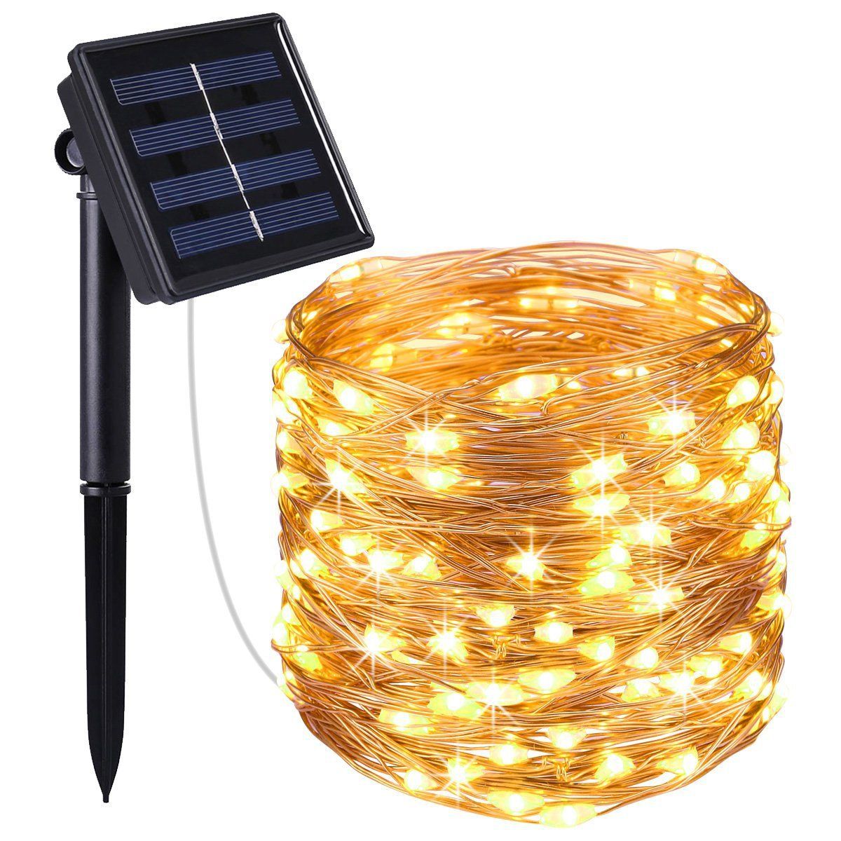 LED Fairy Light 5/10/20/30/40/50M Solar String Light Chain Garland Copper Wire Backyard Outdoor Christmas Halloween Decoration--Blue--30M 300LED