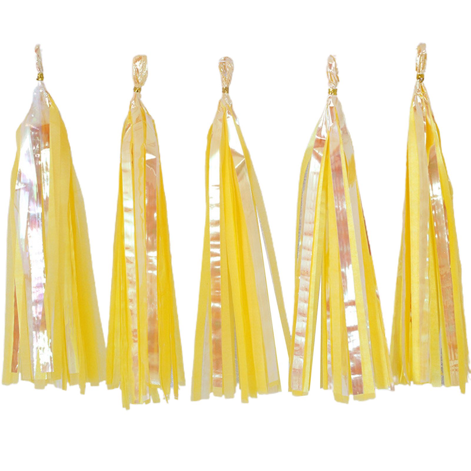 Birthday Party Banner Colorful Glossy Paper Tassels Garland