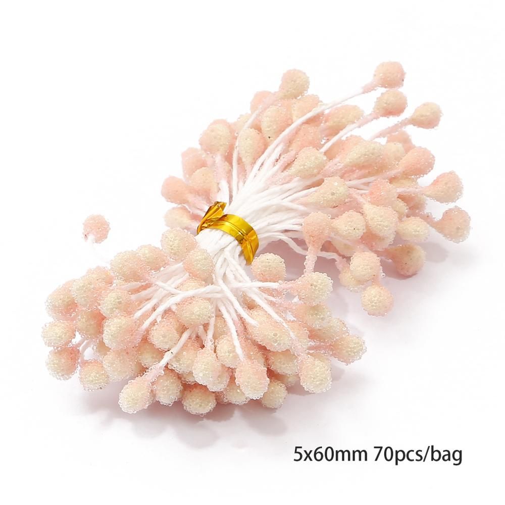 6/10/12/50/60/70/90/144/288pcs Mix pink Flower Cherry Stamen Berries Bundle DIY Christmas Wedding Cake Gift Box Wreaths Decor