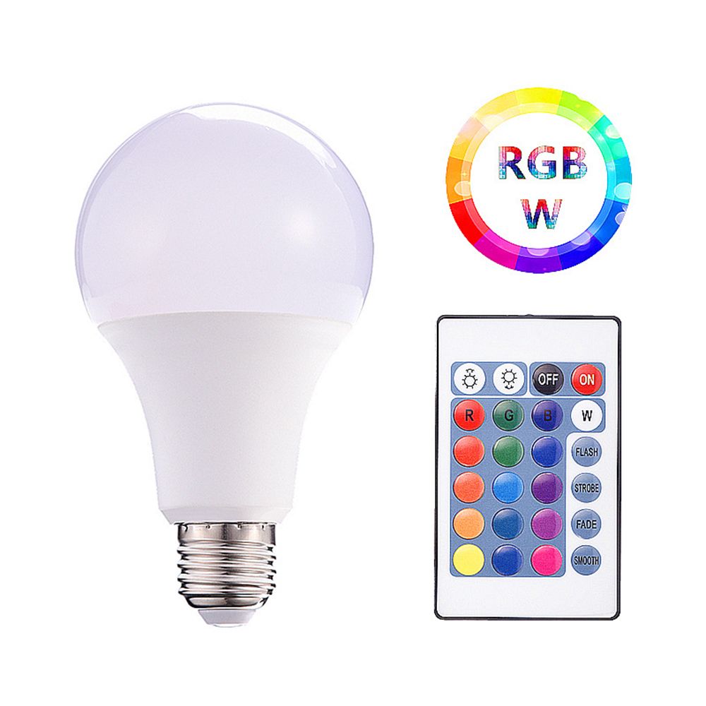 15W 10W 5W LED Lamp E27 RGB LED Bulb E27 RGBW Dimmable Ampoule LED Smart Lights For Home Holiday Decoration With Remote Control