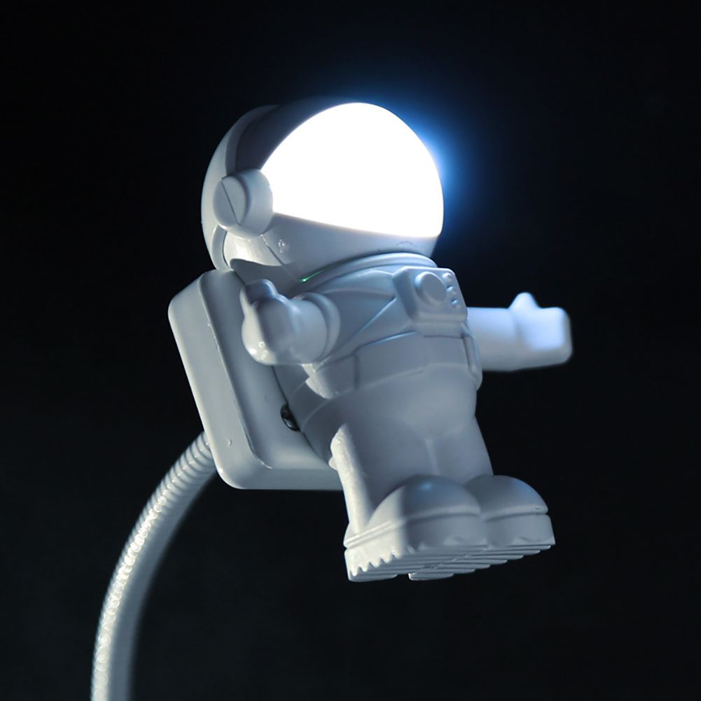 Creative Rechargeable Spaceman USB LED Light Night Lamp Decor Bedroom Tool