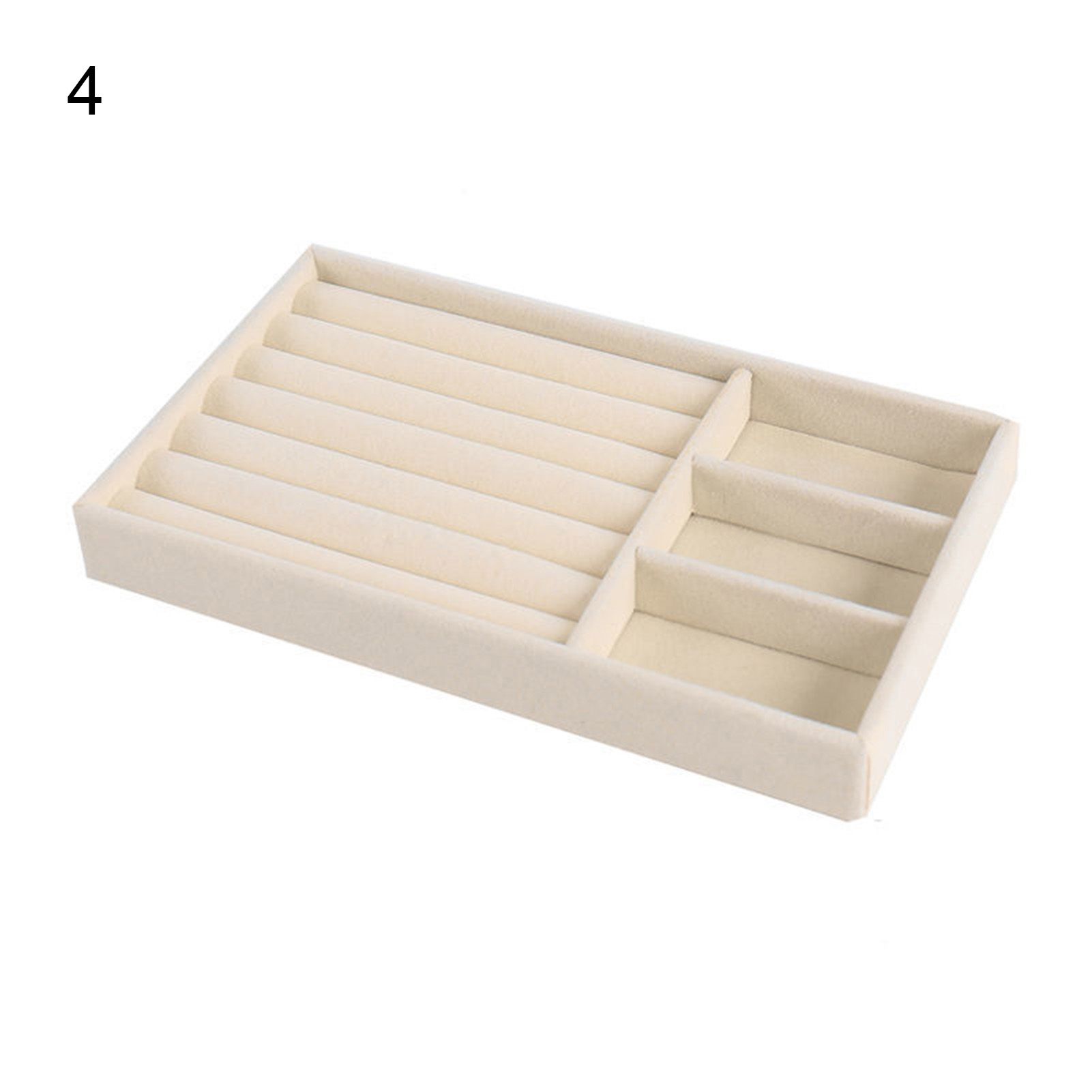 Multi-grids Jewelry Display Box Dustproof Wood Easy to Clean Jewelry Storage Box for Bracelet