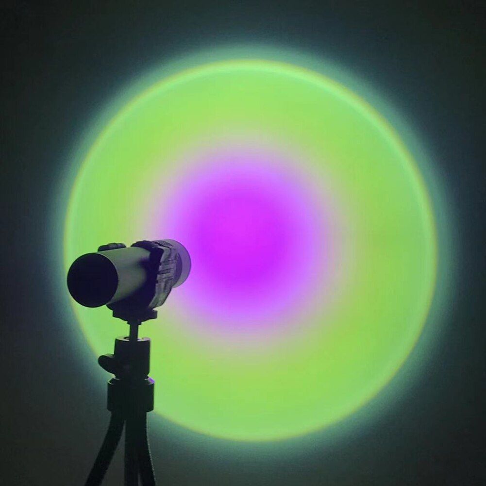 Sunset Projection Lamp Rainbow Atmosphere Led Night Light Sunset Light Floor Lamp Colorful Atmosphere Background Wall Light