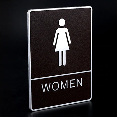 Women Toilet Signs, Bathroom Washing Dressing Room Signage, Wall Sticky Sign Plate 01-4378