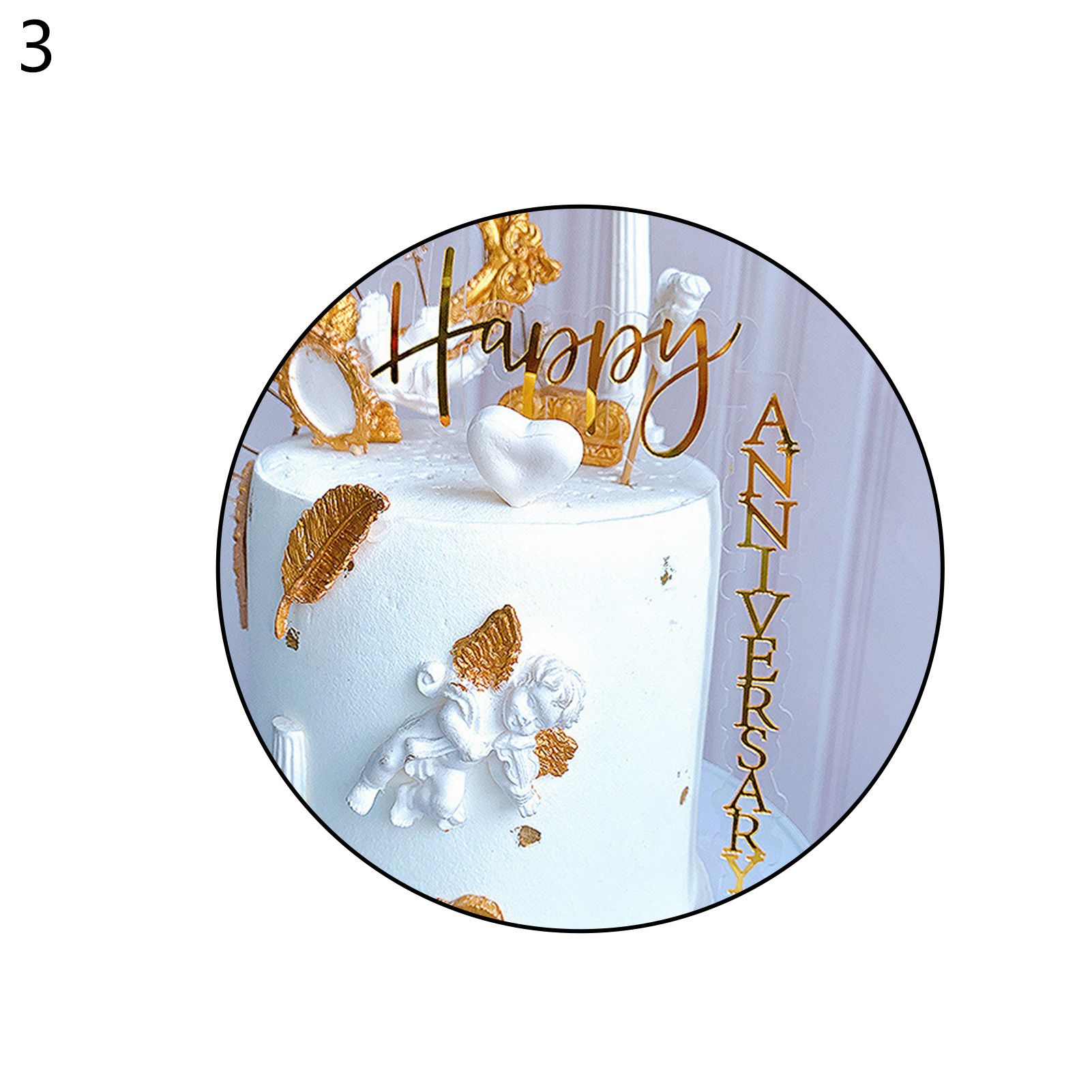 rylic Cake Topper Right-angle Design Fine rylic Cake Top Decoration
