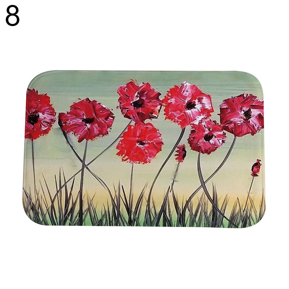 Colorful Sun Flower Kitchen Non-slip Door Floor Mat Pad Cushion Carpet Decor