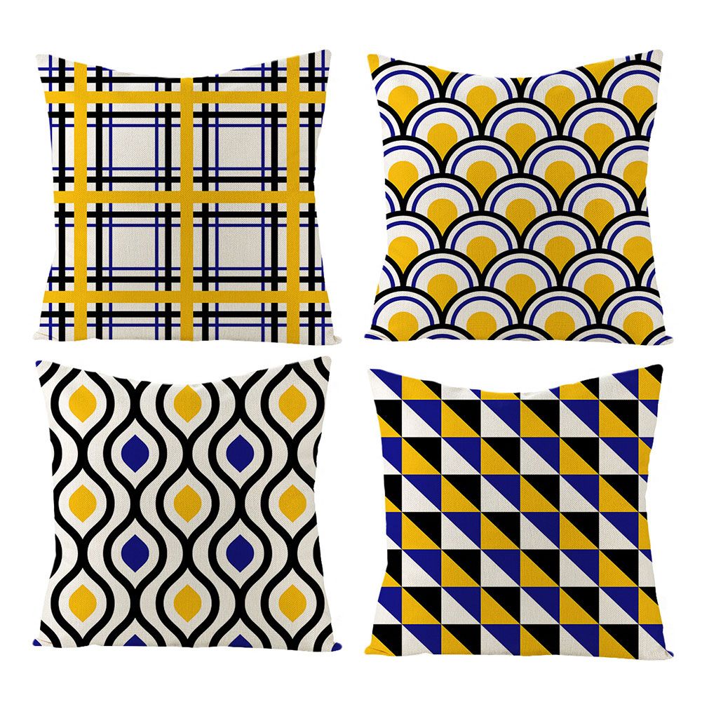 4Pcs Geometric Throw low Case Cushion Cover Cafe Home Sofa Bed Decoration