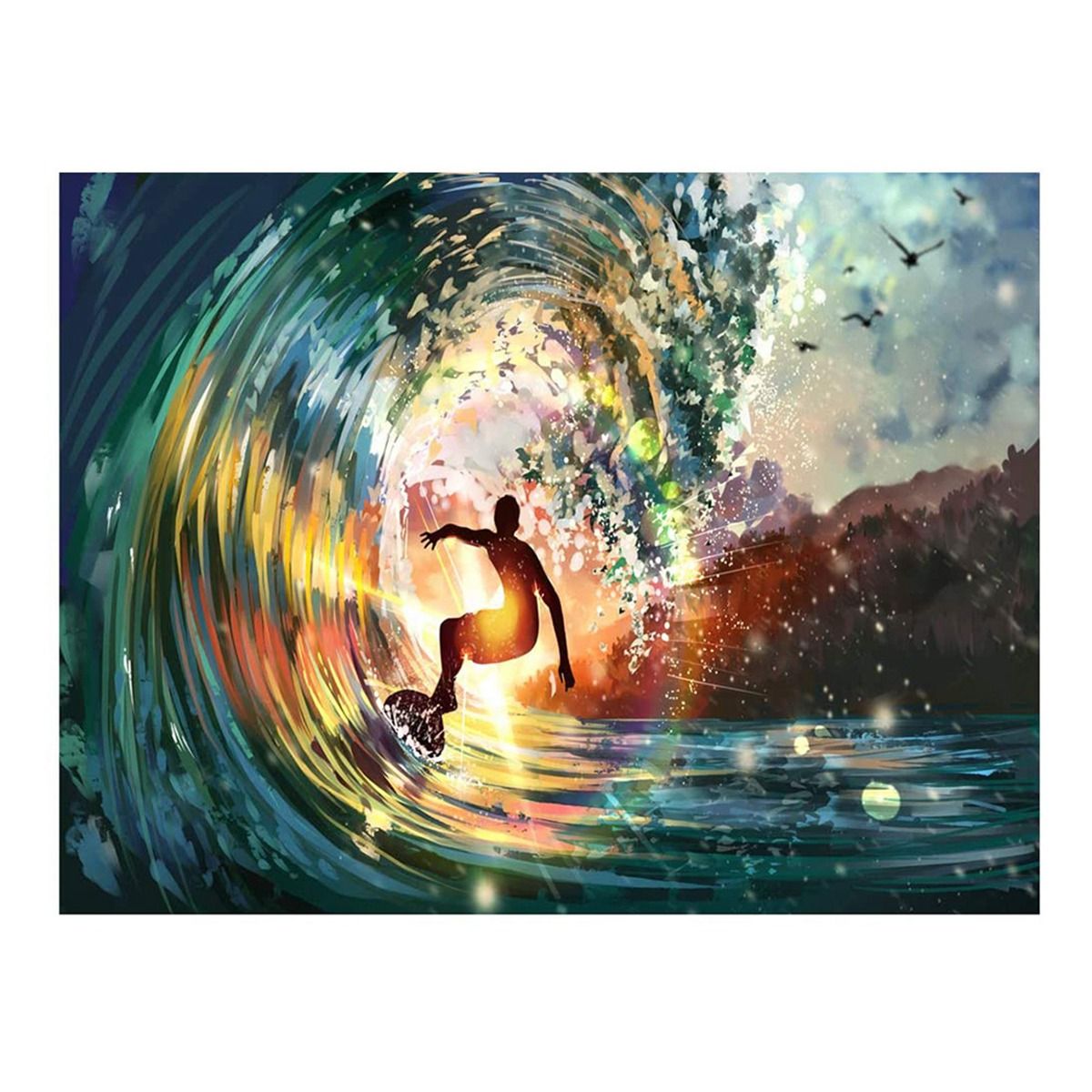 Harmony DIY Diamond Painting By Number Kits, Full Round Drill Embroidery Christmas DIY Painting Set for Home Wall Surfing