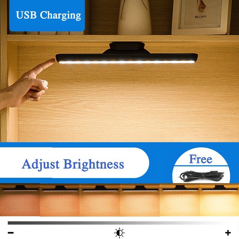 Dropship Hanging Magnetic Wall Lamp 16PCS LED Lamp Chargeable and Eye-protect Wall Lamp Stepless Dimming Night lights