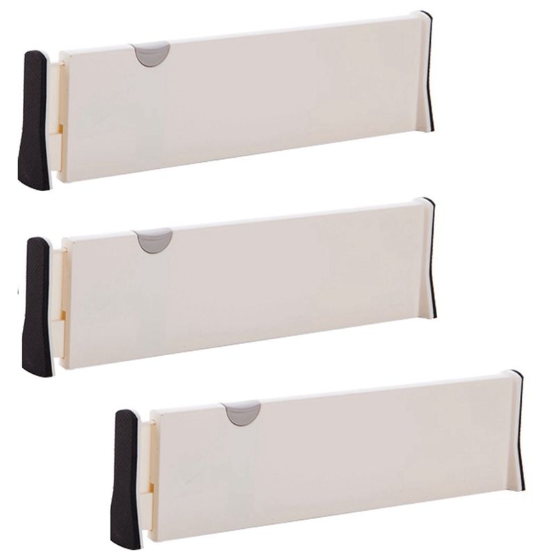 3 Pcs Drawer Divider,Retractable Adjustable Organizer Storage,Cabinet Drawer Separator Divider for Kitchen&Bedroom,S