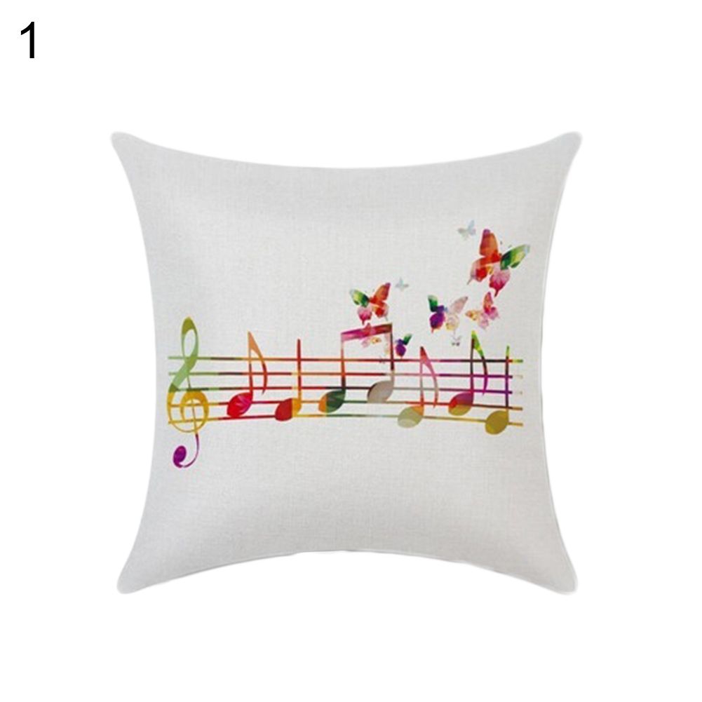 Fashion Musical Notation Cushion Cover Throw Sofa Couch low Case Home Decor