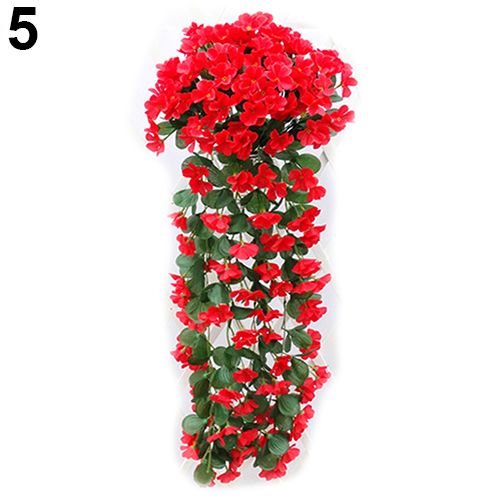 1Bunch Home Decor Artifical Violet Hanging Garland Vine Flower Traling Bracketplant